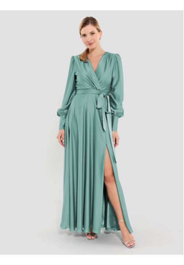 Swing Sukienka wieczorowa 5AE00600 Turkusowy Regular Fit. Kolor: turkusowy. Materiał: syntetyk. Styl: wizytowy