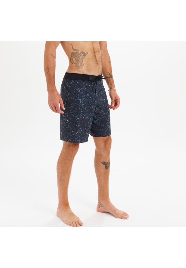 OLAIAN - Spodenki surfingowe męskie Olaian 900 Lumos 19" FB. Materiał: materiał, poliester, elastan. Wzór: aplikacja. Styl: klasyczny