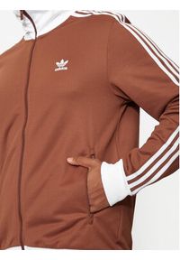 Adidas - adidas Bluza adicolor Classics Beckenbauer IY9879 Brązowy Slim Fit. Kolor: brązowy. Materiał: syntetyk #4