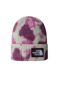 Czapka The North Face Tie-Dye Logo Box Beanie 0A7WJI9EI1 - multikolor. Kolor: wielokolorowy. Materiał: bawełna. Wzór: ze splotem, aplikacja. Styl: vintage, klasyczny