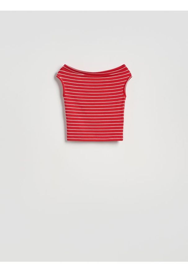 Reserved - T-shirt w paski - wielobarwny. Materiał: bawełna, dzianina. Wzór: paski