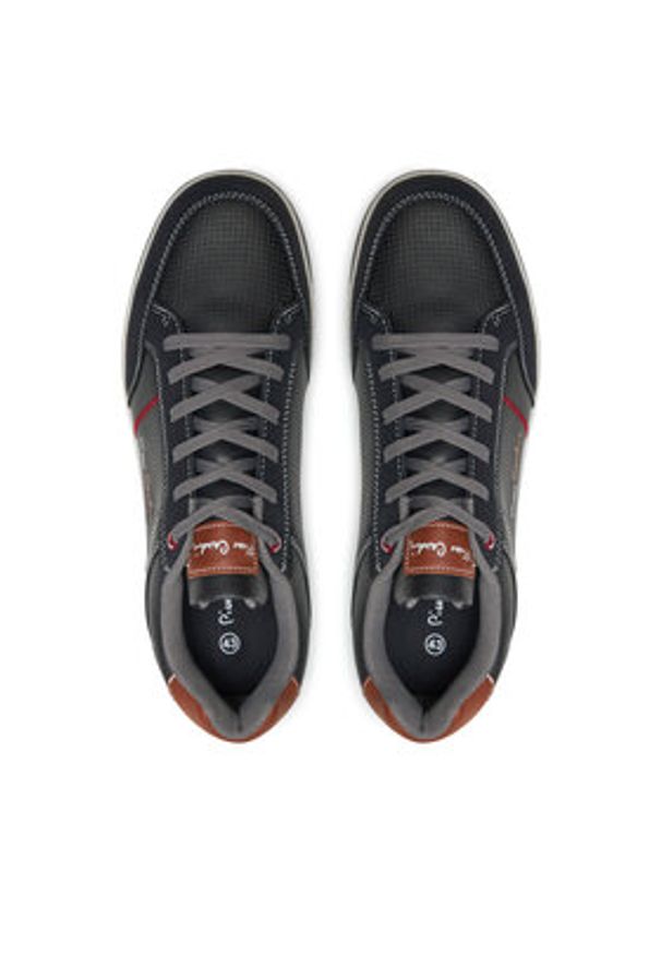 Pierre Cardin Sneakersy 4127 Czarny. Kolor: czarny. Materiał: skóra