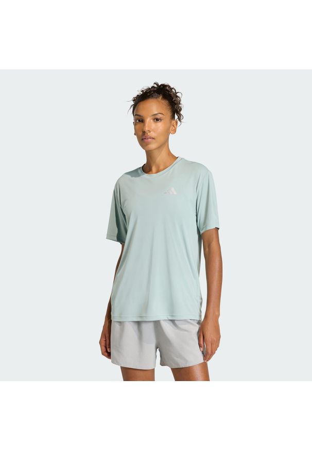 Adidas - Koszulka adi365 Running Essentials. Kolor: zielony. Technologia: ClimaCool (Adidas). Sport: bieganie