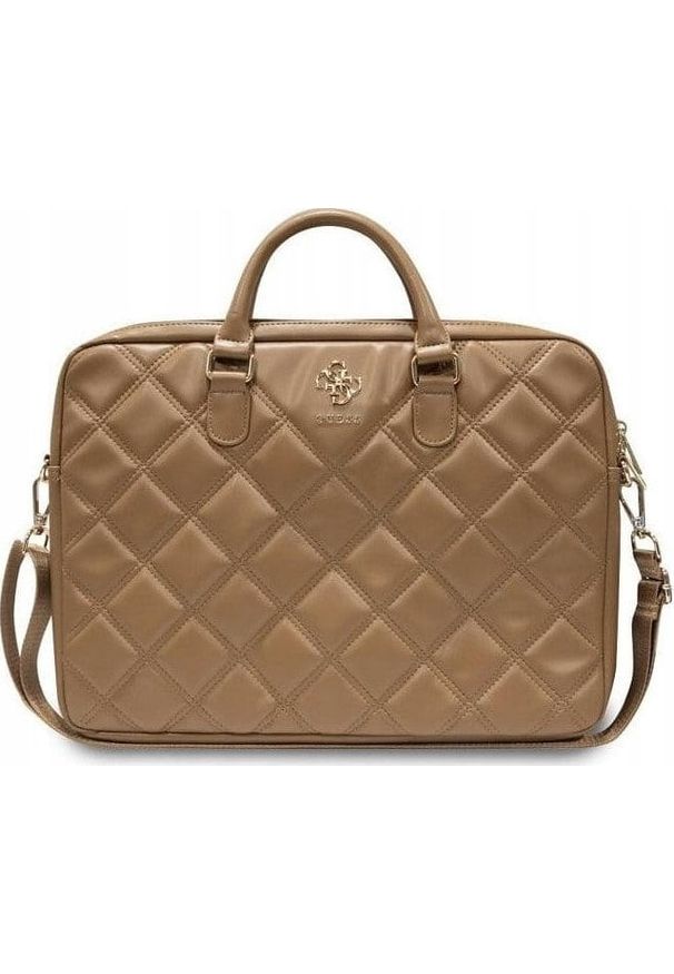 Torba Guess Guess Quilted 4G Computer Bag - Torba na notebooka 15" / 16" (brązowy). Kolor: brązowy