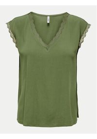 only - ONLY Bluzka Jasmina 15252241 Zielony Regular Fit. Kolor: zielony. Materiał: wiskoza