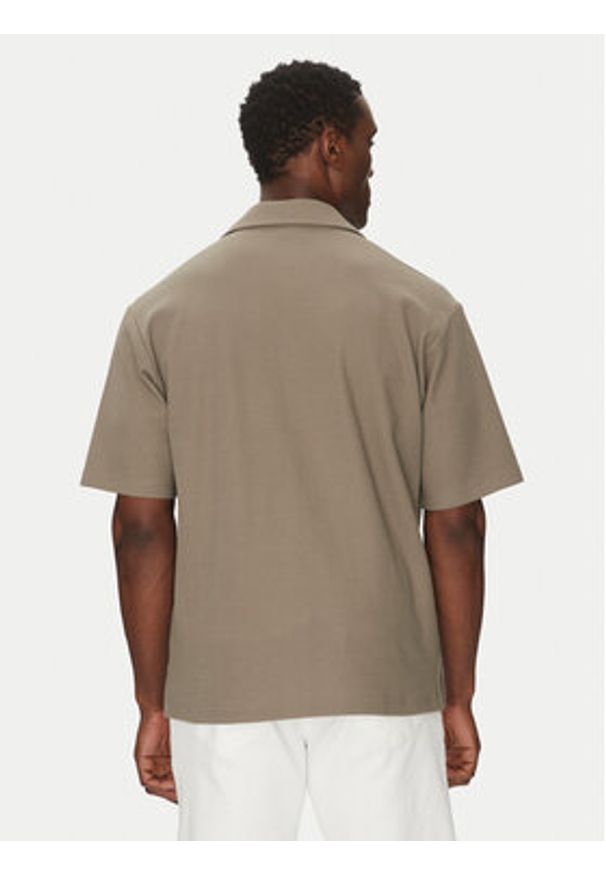 BOSS Koszula 50536745 Beżowy Relaxed Fit. Kolor: beżowy. Materiał: bawełna