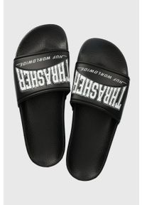 HUF klapki x Trasher męskie kolor czarny. Kolor: czarny. Materiał: materiał, guma #1