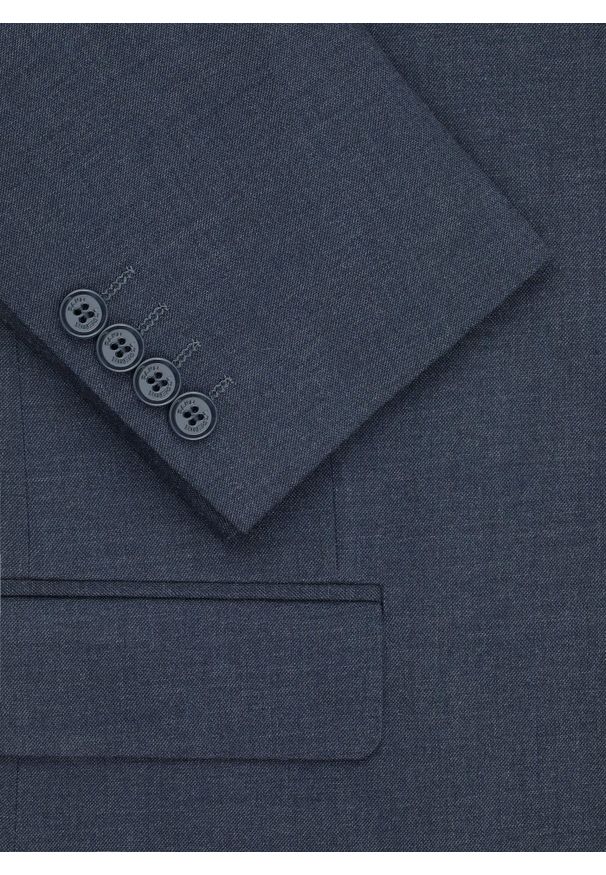 Pako Lorente - PAKO LORENTE - Granatowa marynarka garniturowa. Okazja: na spotkanie biznesowe. Kolor: niebieski. Materiał: poliester, elastan, wiskoza. Styl: biznesowy