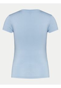 Gina Tricot T-Shirt 21287 Błękitny Slim Fit. Kolor: niebieski. Materiał: wiskoza #8