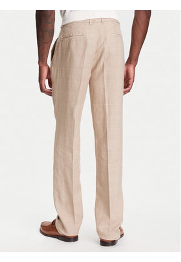 United Colors of Benetton - United Colors Of Benetton Spodnie materiałowe 43B3UF03X Beżowy Regular Fit. Kolor: beżowy. Materiał: bawełna