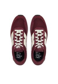 New Balance Sneakersy U370PA Bordowy. Kolor: czerwony. Materiał: zamsz, skóra