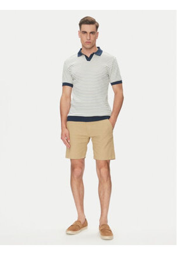 INDICODE Polo Toxi 41-130 Beżowy Regular Fit. Typ kołnierza: polo. Kolor: beżowy. Materiał: bawełna