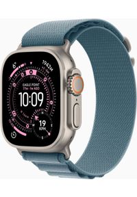 APPLE - Smartwatch Apple Watch Ultra 3 GPS + Cellular 49mm Natural Titanium / Alpine Loop M Niebieski (MEWM4QC/A). Rodzaj zegarka: smartwatch. Kolor: niebieski #1