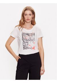 Fransa T-Shirt 20611872 Biały Regular Fit. Kolor: biały. Materiał: bawełna