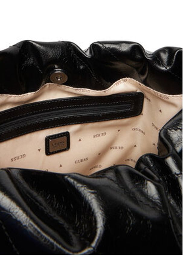 Guess Torebka Amys HWMY96 59220 Czarny. Kolor: czarny. Materiał: skórzane