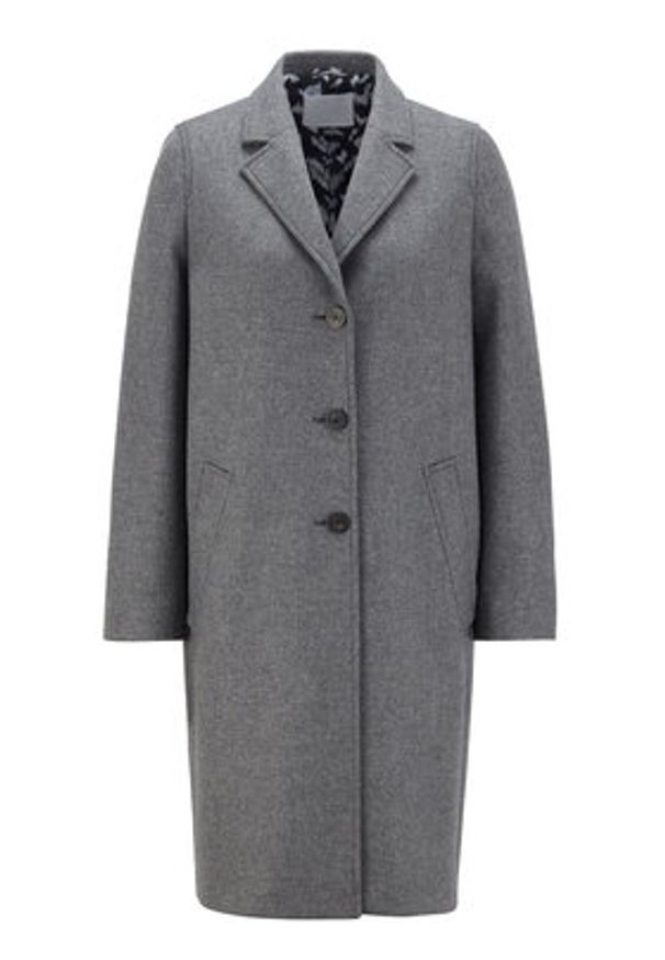 BOSS - Boss Płaszcz wełniany C_Coluise 50436302 Szary Regular Fit. Kolor: szary. Materiał: wełna