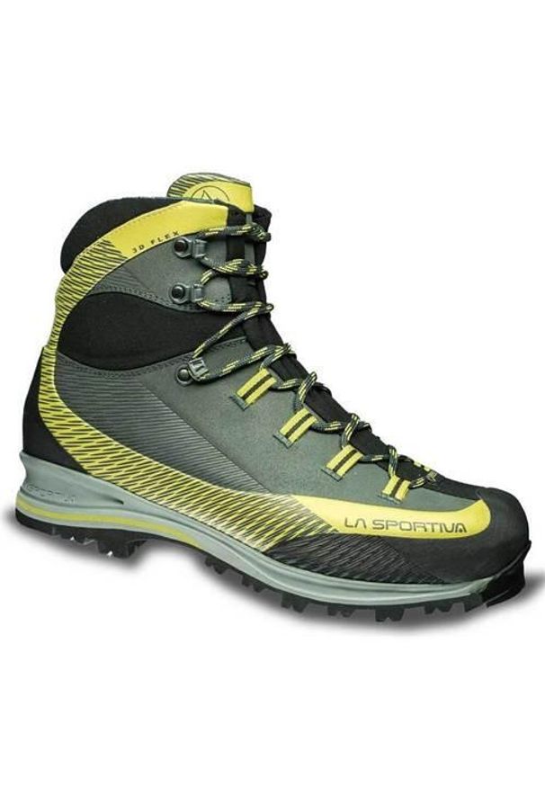 LA SPORTIVA - Buty trekkingowe męskie La Sportiva Trango Trk Leather Gtx. Wysokość cholewki: za kostkę. Zapięcie: sznurówki. Kolor: wielokolorowy, zielony. Materiał: skóra, syntetyk, materiał, tkanina. Szerokość cholewki: normalna. Sport: turystyka piesza