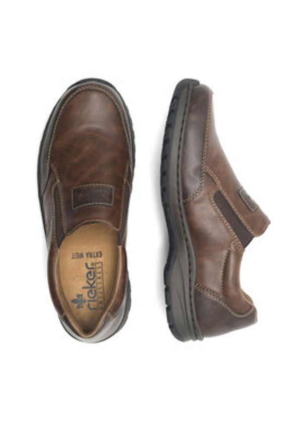 Rieker Półbuty 03354-26 Brązowy. Kolor: brązowy. Materiał: syntetyk