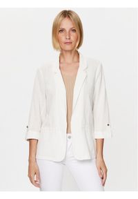 Vero Moda Marynarka Jesmilo 10279700 Biały Regular Fit. Kolor: biały. Materiał: wiskoza, len