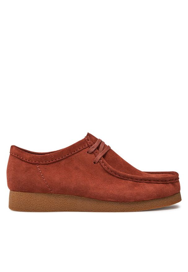 Clarks Półbuty Wallabee Evo 26178278 Pomarańczowy. Kolor: pomarańczowy. Materiał: zamsz, skóra