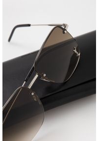 SAINT LAURENT - Saint Laurent okulary przeciwsłoneczne damskie kolor srebrny. Kolor: srebrny #7
