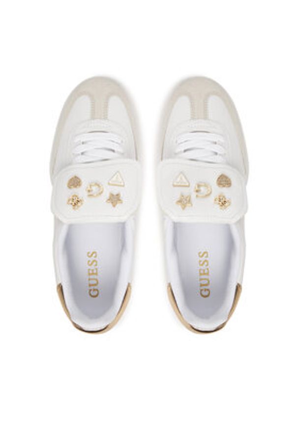 Guess Sneakersy FLTOL2 ELE12 Biały. Kolor: biały. Materiał: skóra
