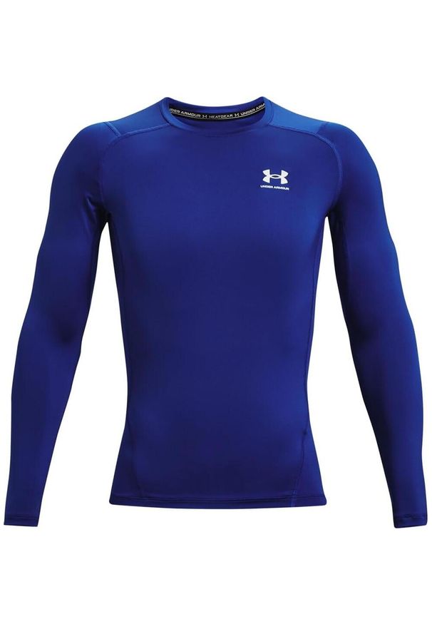 Under Armour - Męska Koszulka Z Długim Rękawem HeatGear. Kolor: niebieski. Długość rękawa: długi rękaw. Długość: długie. Sport: turystyka piesza