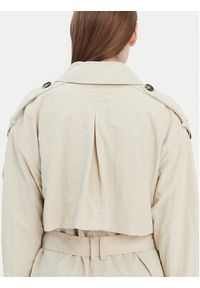 TOMMY HILFIGER - Tommy Hilfiger Trencz WW0WW45632 Beżowy Oversize. Kolor: beżowy. Materiał: syntetyk #4