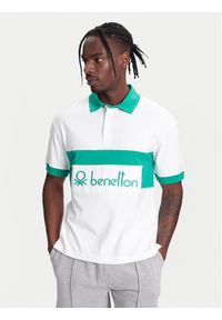 United Colors of Benetton - United Colors Of Benetton Polo 3MCYU301U Biały Regular Fit. Typ kołnierza: polo. Kolor: biały. Materiał: bawełna