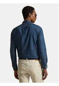 Polo Ralph Lauren Koszula Core Replen 710548539 Granatowy Slim Fit. Typ kołnierza: polo. Kolor: niebieski. Materiał: bawełna #6