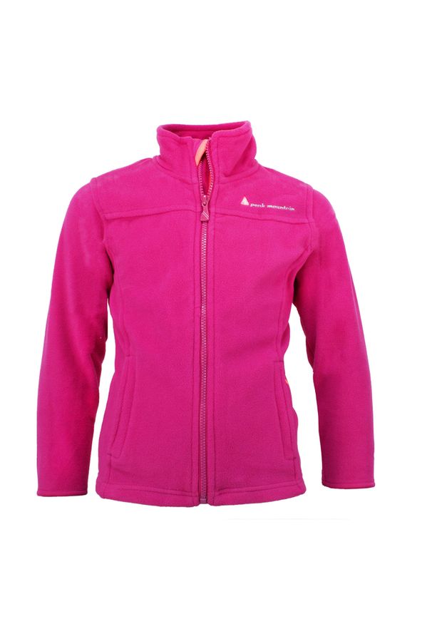 PEAK MOUNTAIN - Dziewczęca kurtka polarowa Peak Mountain Gacesare. Kolor: różowy. Materiał: polar