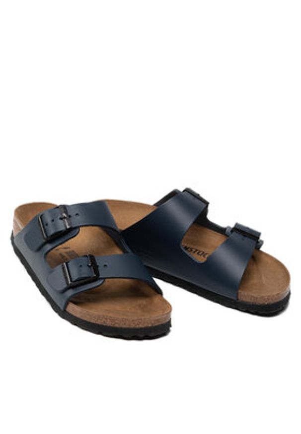 Birkenstock Klapki Arizona Bs 0051153 Granatowy. Kolor: niebieski. Materiał: skóra