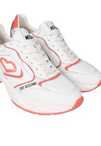 Love Moschino Sneakersy | JA15296G1MIA | Kobieta | Biały. Okazja: na co dzień, na spacer. Kolor: biały. Materiał: jeans, skóra, materiał. Sport: turystyka piesza #3