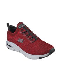 skechers - Buty do chodzenia męskie Skechers Arch Fit Waveport. Kolor: czerwony. Materiał: materiał, syntetyk. Szerokość cholewki: normalna. Sport: turystyka piesza