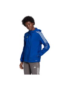 Adidas - Kurtka piłkarska damska adidas Tiro 21 Windbreaker. Kolor: niebieski, wielokolorowy, biały. Sport: piłka nożna