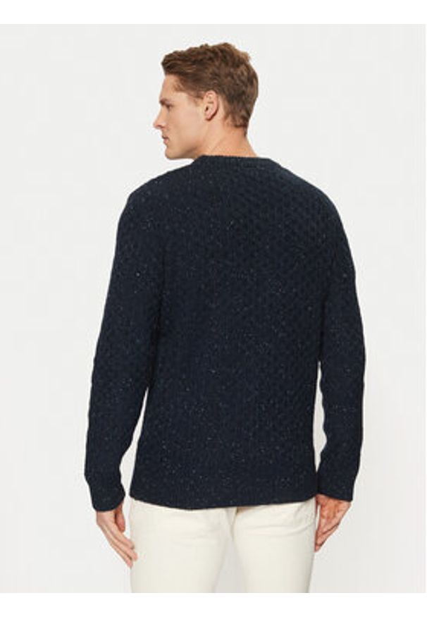 Tom Tailor Sweter 1044537 Granatowy Regular Fit. Kolor: niebieski. Materiał: bawełna