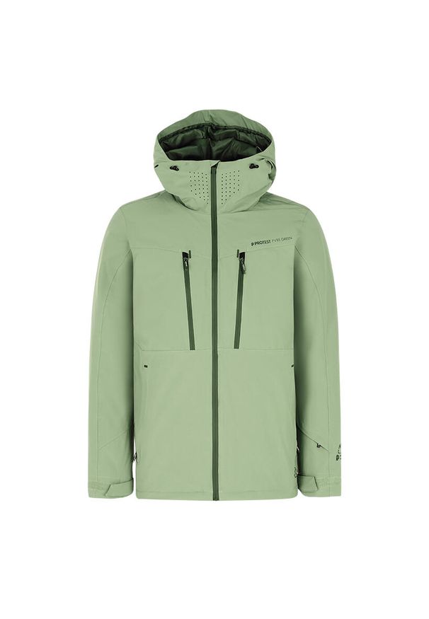 Kurtka narciarska Protest Timothy. Kolor: zielony, żółty, wielokolorowy. Materiał: poliester. Sezon: zima. Sport: narciarstwo