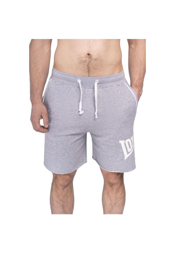 Krótka Lonsdale Polbathic. Kolor: szary. Materiał: bawełna. Długość: krótkie. Sport: fitness