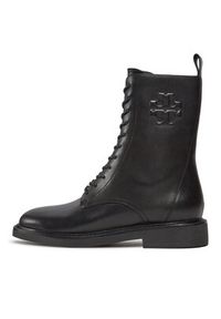 Tory Burch Botki Double T Combat Boot 154336 Czarny. Kolor: czarny. Materiał: skóra #4