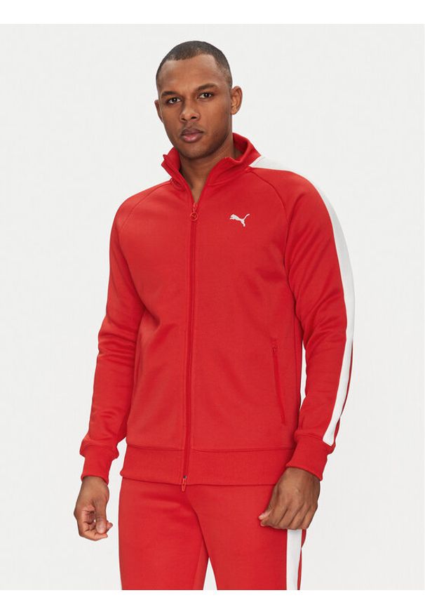 Puma Bluza T7 Always On 629587 Czerwony Regular Fit. Kolor: czerwony. Materiał: syntetyk, bawełna