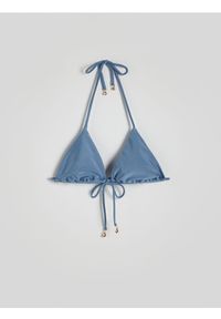 Reserved - Góra od bikini - niebieski. Kolor: niebieski. Materiał: materiał
