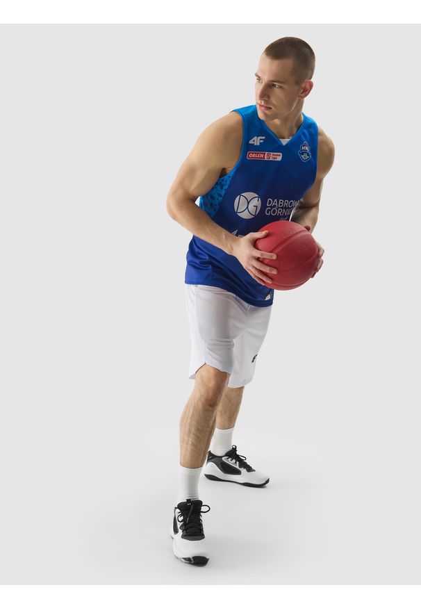 4f - 4F Tank top replika wyjazdowy z sezonu 2023/24 męski 4F x MKS Dąbrowa Górnicza - multikolor M. Kolor: wielokolorowy. Materiał: dzianina