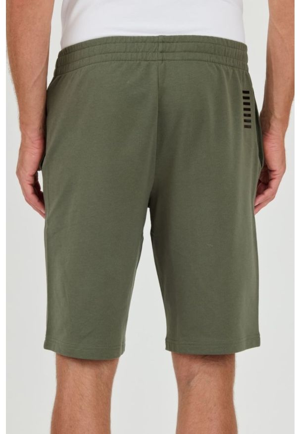 EA7 Emporio Armani - EA7 Zielone męskie szorty Bermudy, Rozmiar L. Kolor: zielony