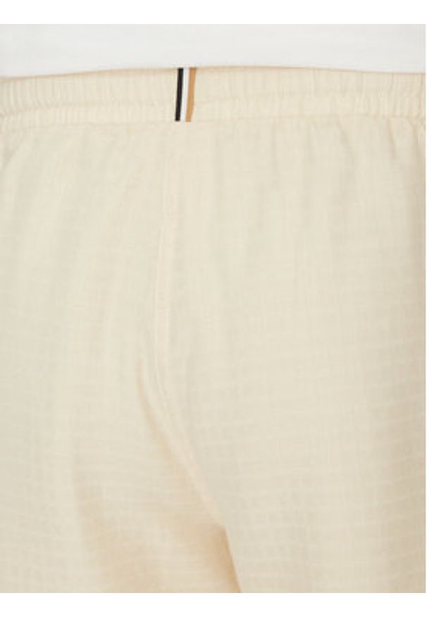 BOSS Szorty materiałowe 50540134 Écru Regular Fit. Materiał: bawełna
