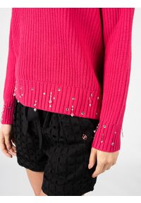 Pinko Sweter "Exacum" | 101426 A0VE | Kobieta | Różowy. Kolor: różowy. Materiał: akryl, bawełna. Długość: długie. Sezon: lato. Styl: elegancki