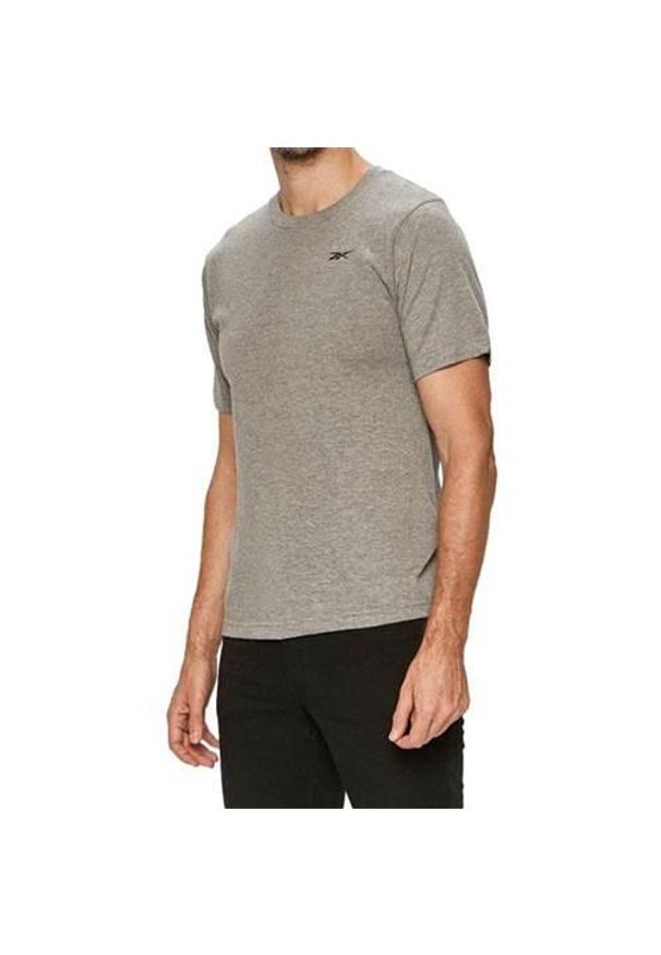 Koszulka sportowa męska Reebok Crew Neck. Kolor: beżowy. Długość rękawa: krótki rękaw. Długość: krótkie. Sport: fitness