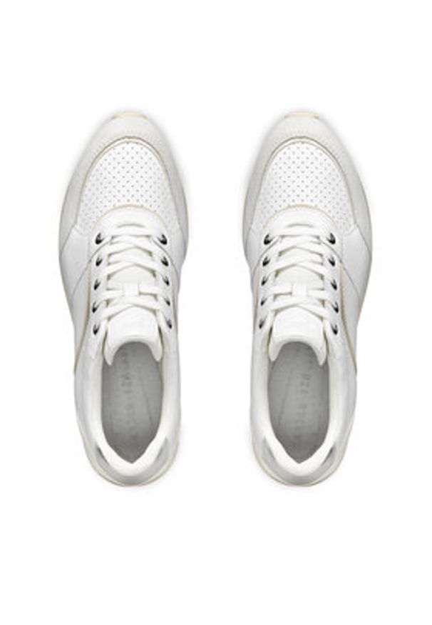 Geox Sneakersy D Zosma D558LA 08522 C1352 Biały. Kolor: biały. Materiał: skóra