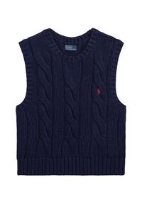 Polo Ralph Lauren Sweter 211959295002 Granatowy Slim Fit. Typ kołnierza: polo. Kolor: niebieski. Materiał: bawełna #5