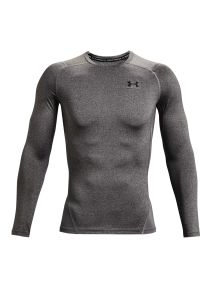 Koszulka męska treningowa szara Under Armour HeatGear Armour LongSleeve. Kolor: szary. Materiał: elastan, tkanina, poliester, materiał. Długość rękawa: długi rękaw. Długość: długie. Sport: fitness