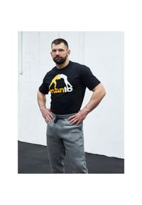Koszulka sportowa męska MANTO Logo z krótkim rękawem. Kolor: czarny. Długość rękawa: krótki rękaw. Długość: krótkie #1